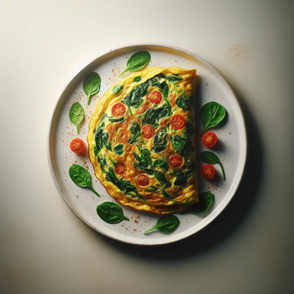 Spinach and Tomato Omelette