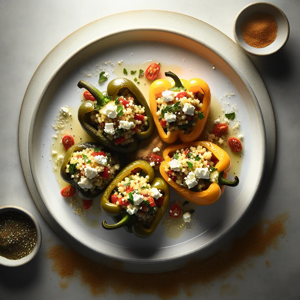 Stuffed Bell Peppers with Couscous and Feta