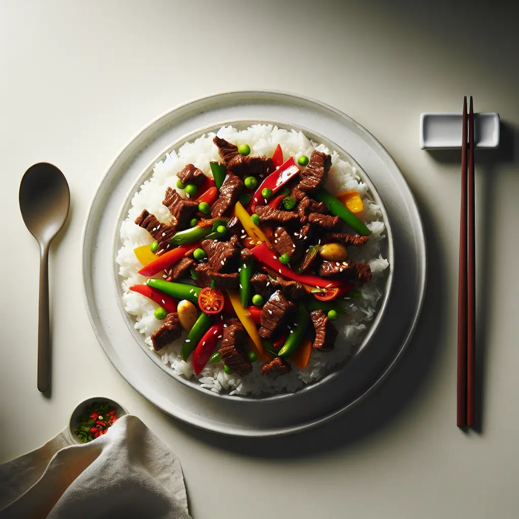 Szechuan Beef Stir-Fry with Jasmine Rice