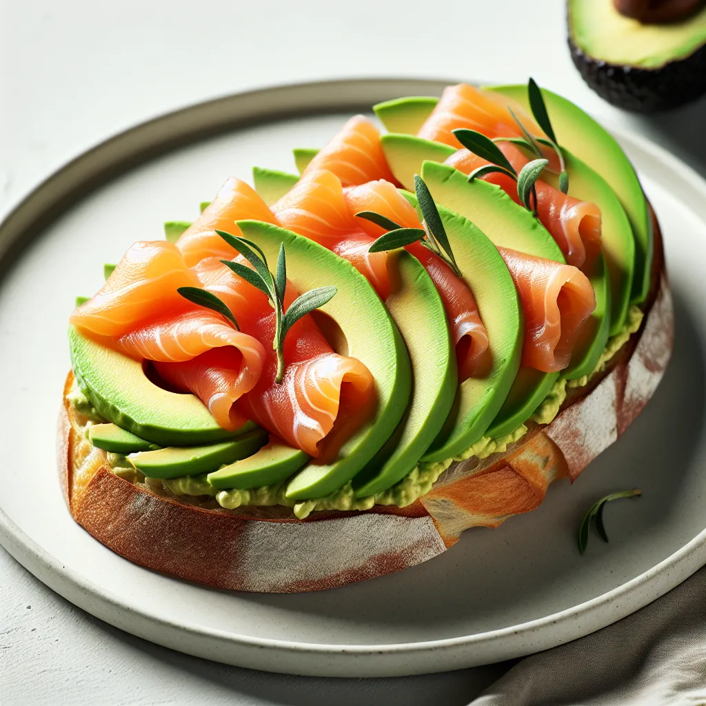 Tartine de saumon et avocat