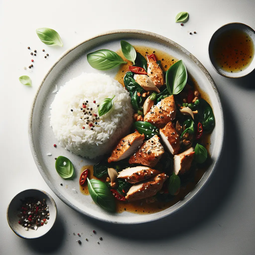 Thai Basil Chicken with Jasmine Rice