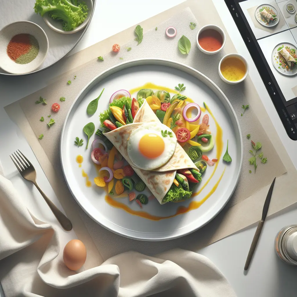 Thai-Inspired Breakfast Egg and Vegetable Wrap