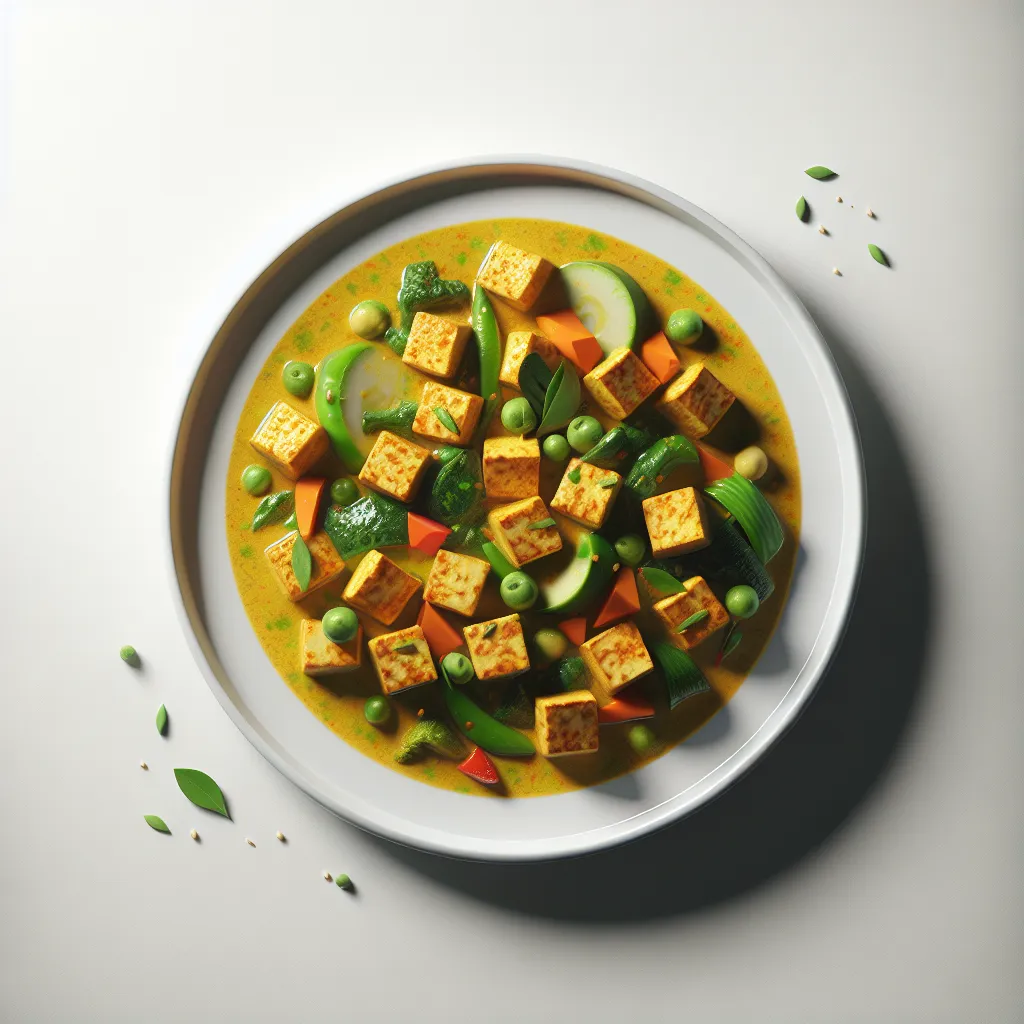 Spicy Thai Green Curry with Tofu and Vegetables