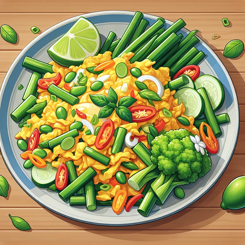 Thai-Inspired Scrambled Eggs with Vegetables