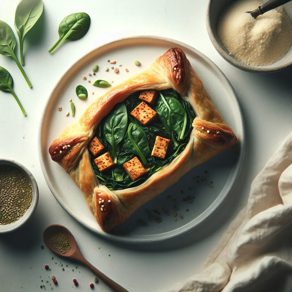 Vegan Breakfast Pastry with Spinach and Tofu