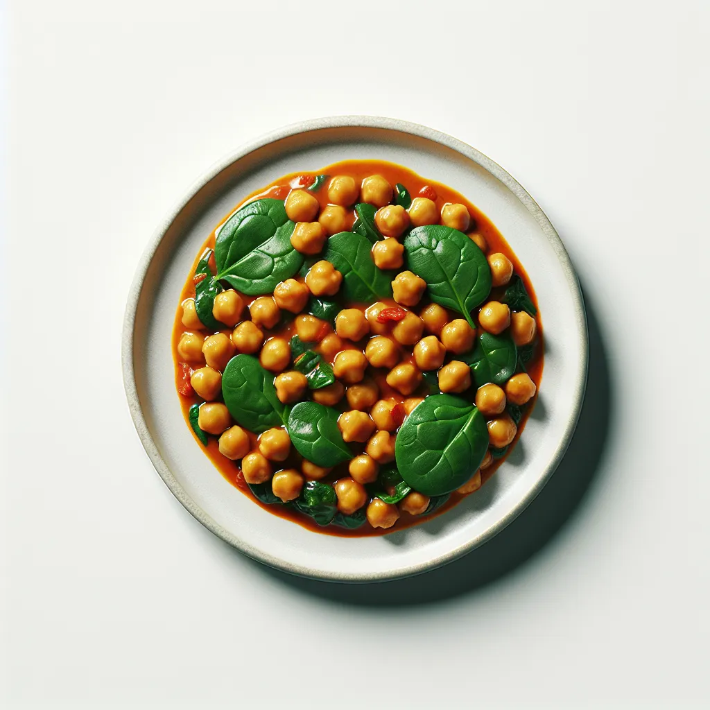 Spicy Vegan Chickpea and Spinach Stew