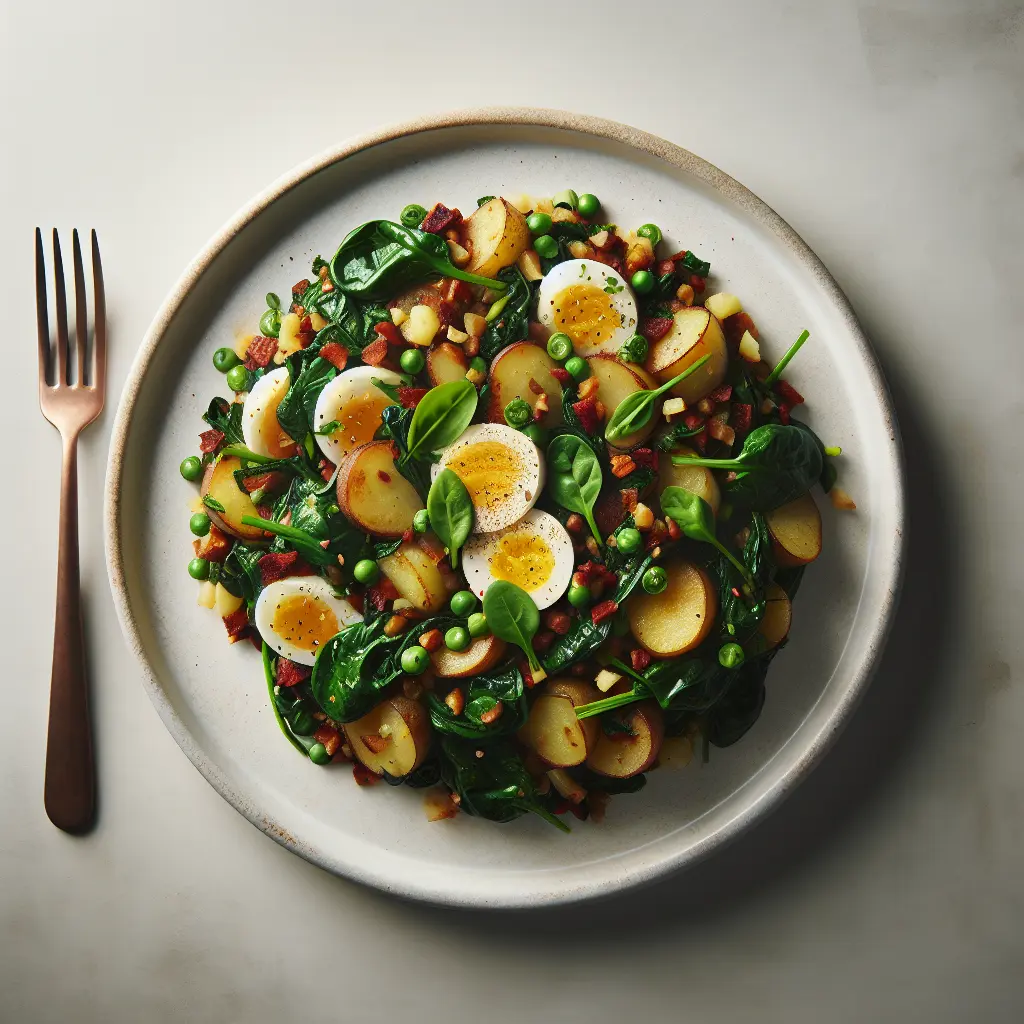 Vegan Irish Potato and Spinach Hash