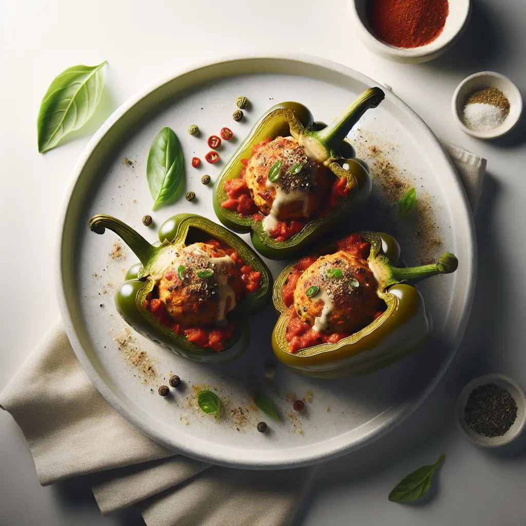 Vegan Italian Stuffed Bell Peppers