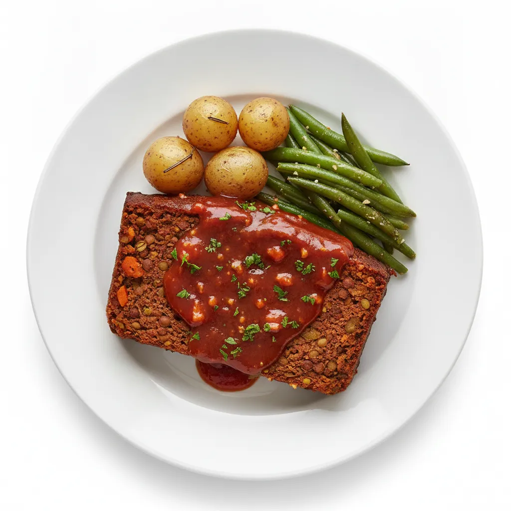 Vegan Lentil Loaf with Tangy Glaze