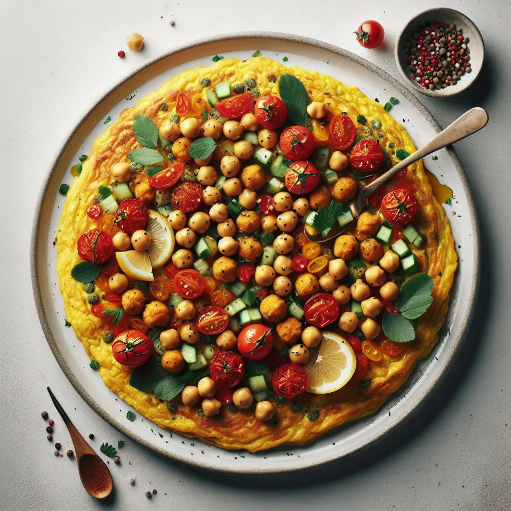 Vegan Mediterranean Chickpea Omelette
