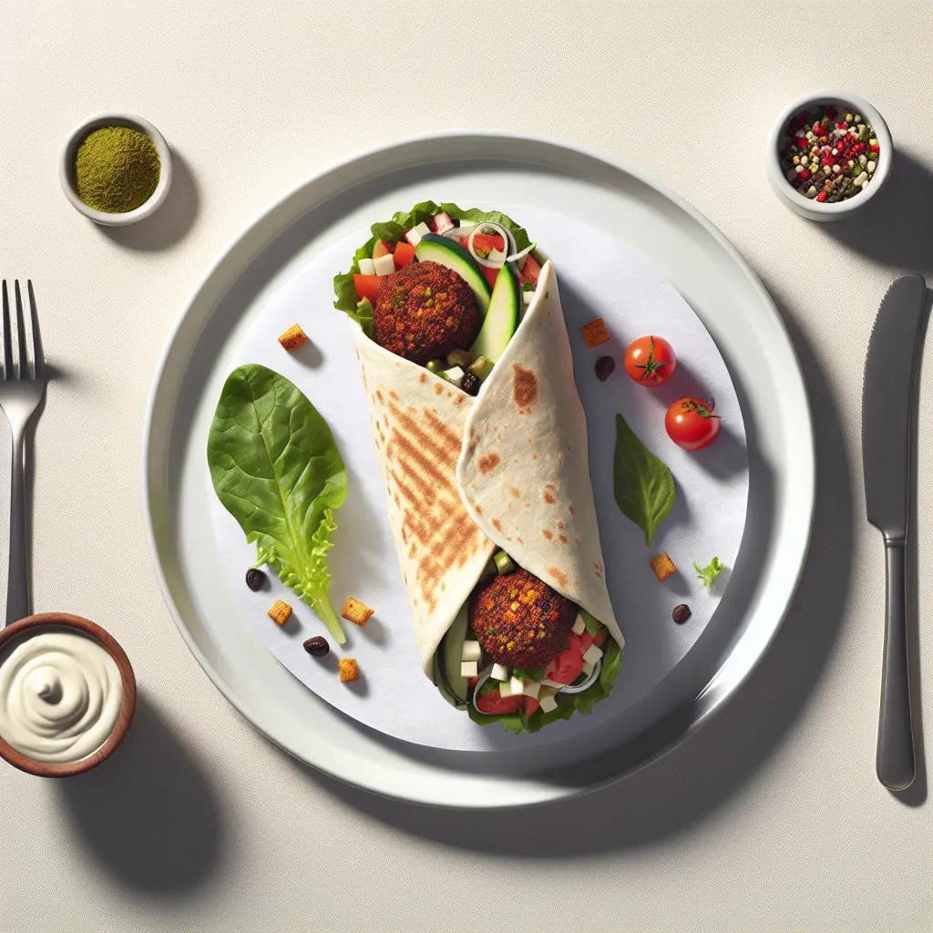 Vegan Mediterranean Falafel Wrap