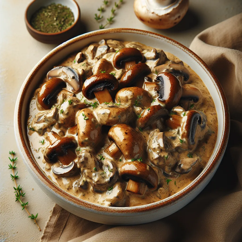 Elegant Vegan Mushroom Stroganoff Pasta