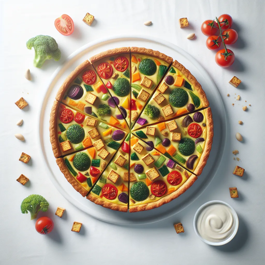 Vegan Quiche with Tofu and Vegetables