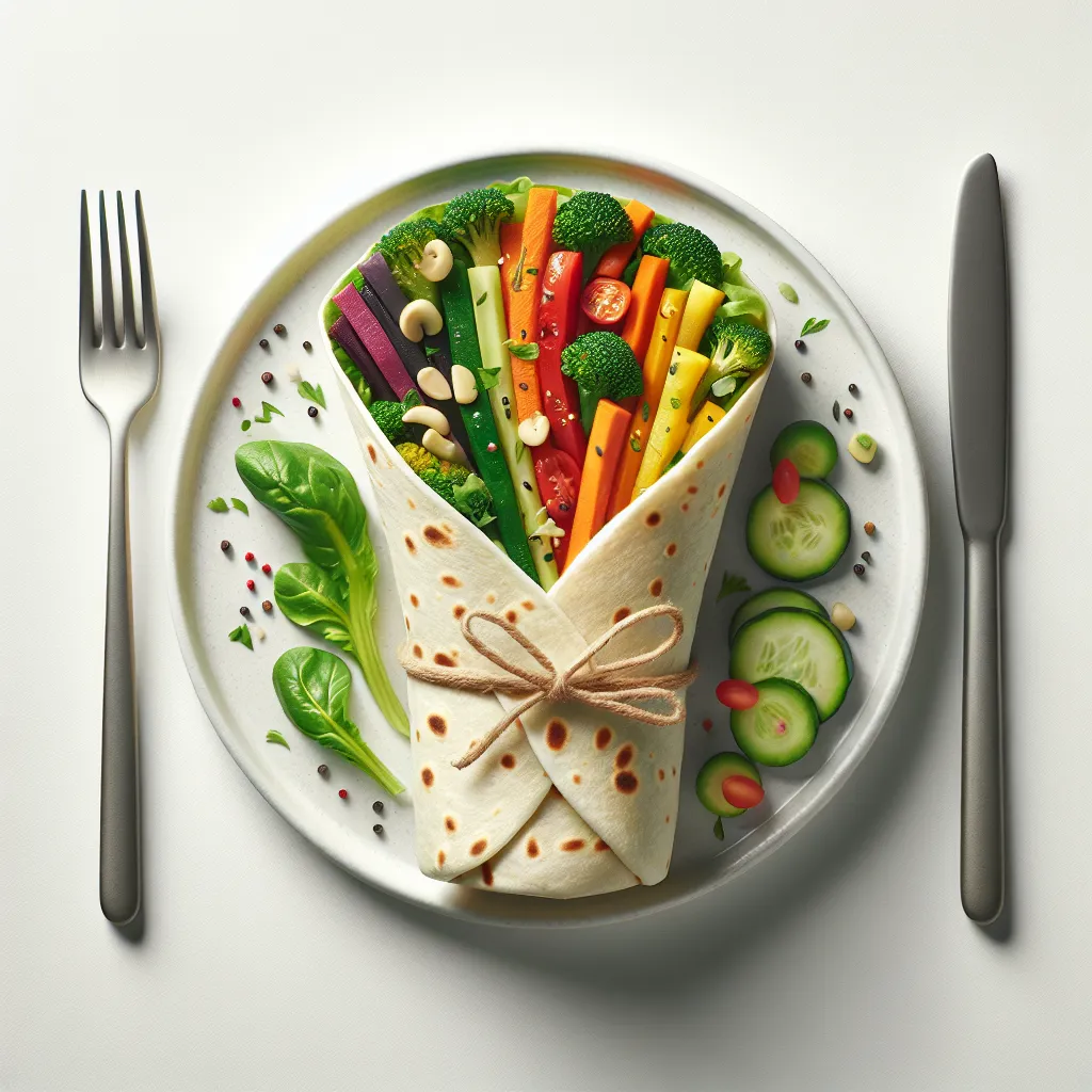 Vegan Rainbow Veggie Wrap