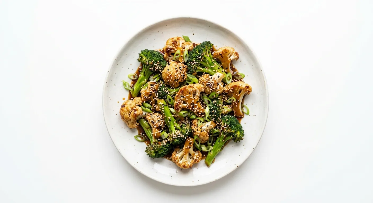 Vegan Sesame Cauliflower and Broccoli