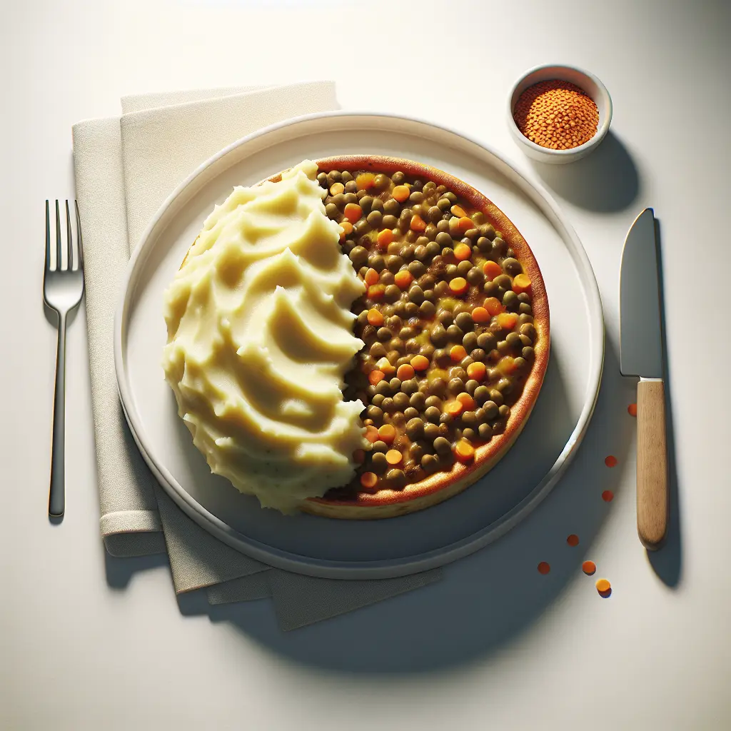 Vegan Shepherds Pie with Lentils and Mashed Potatoes