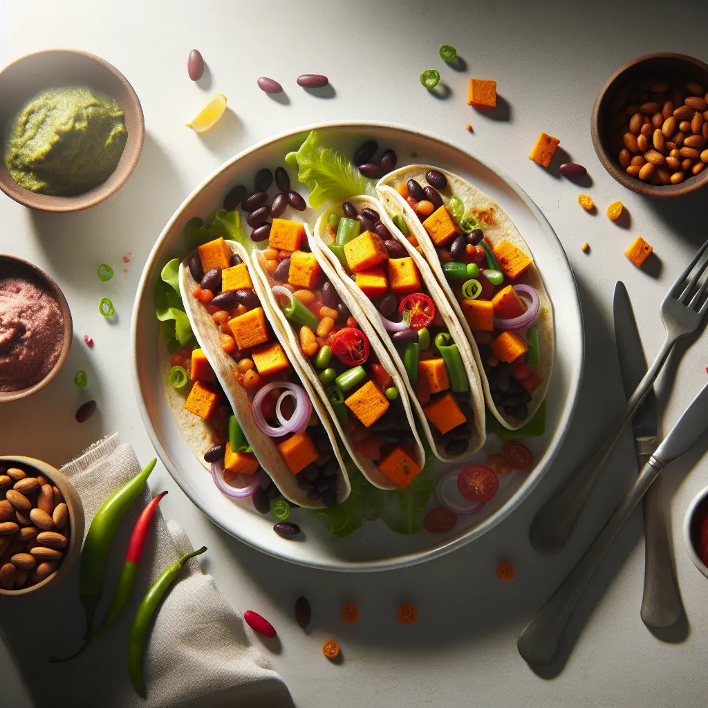 Vegan Sweet Potato and Black Bean Tacos