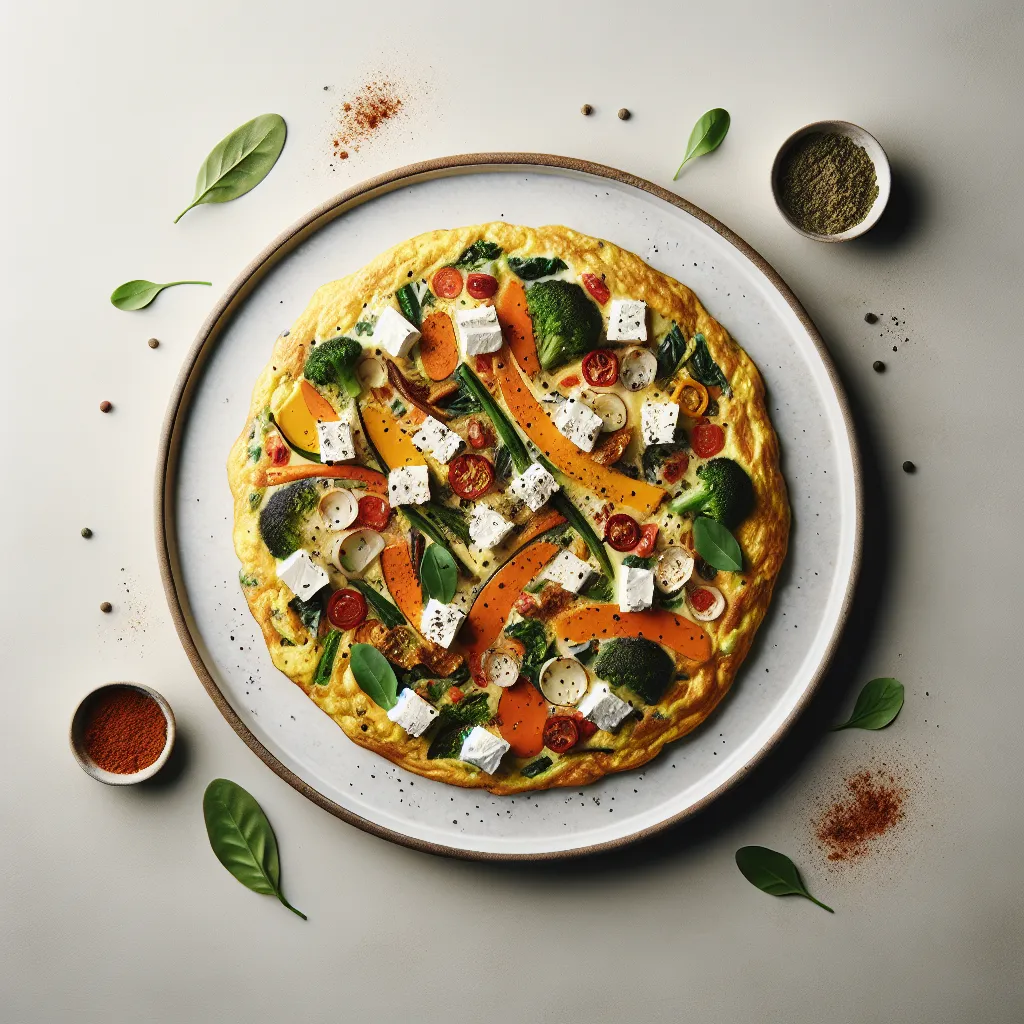 Autumn Vegetable Omelette with Goat Cheese