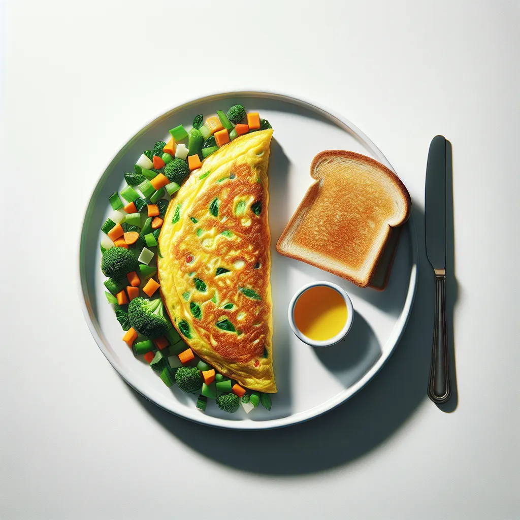 Vegetable Omelette with Toast