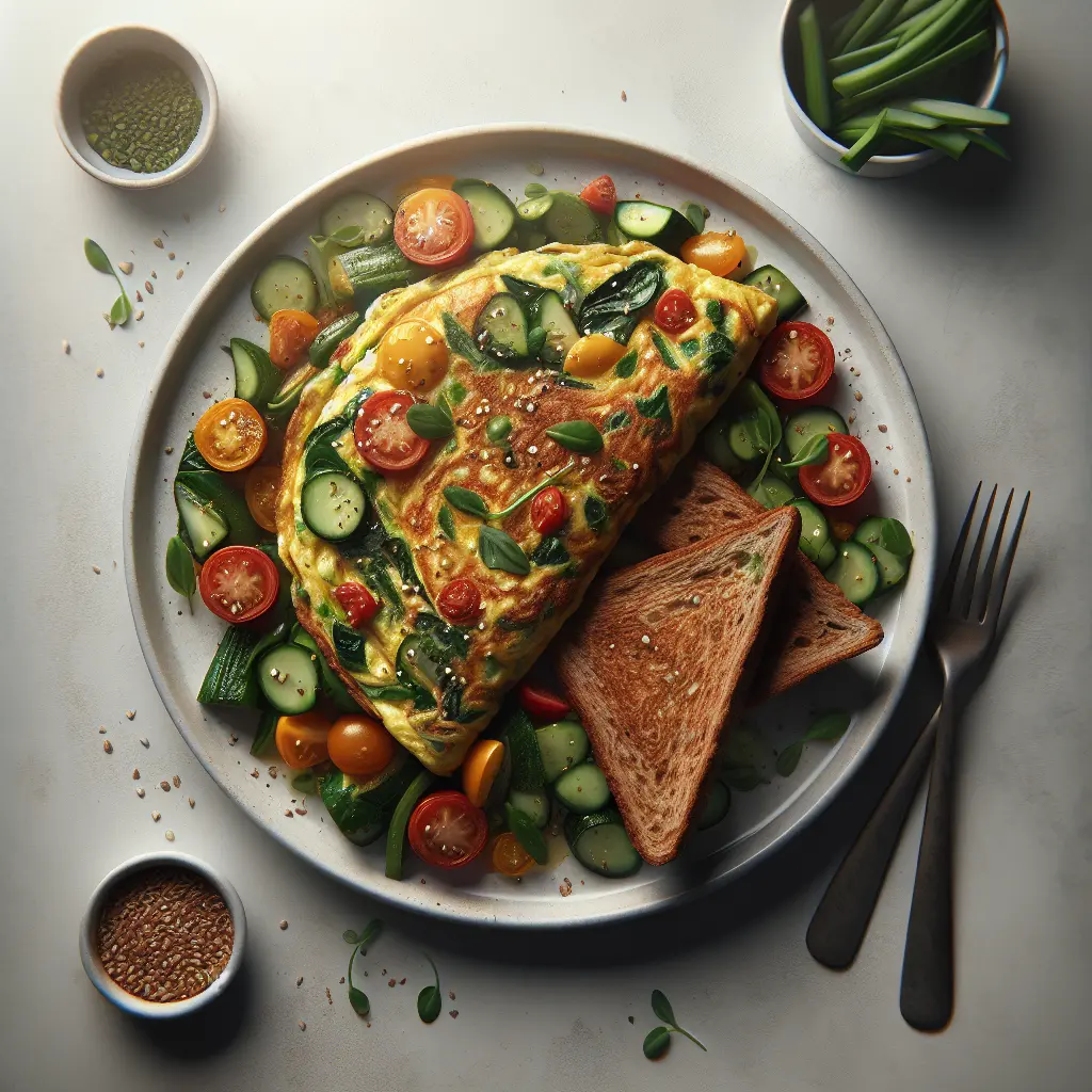 Vegetable Omelette with Whole Grain Toast