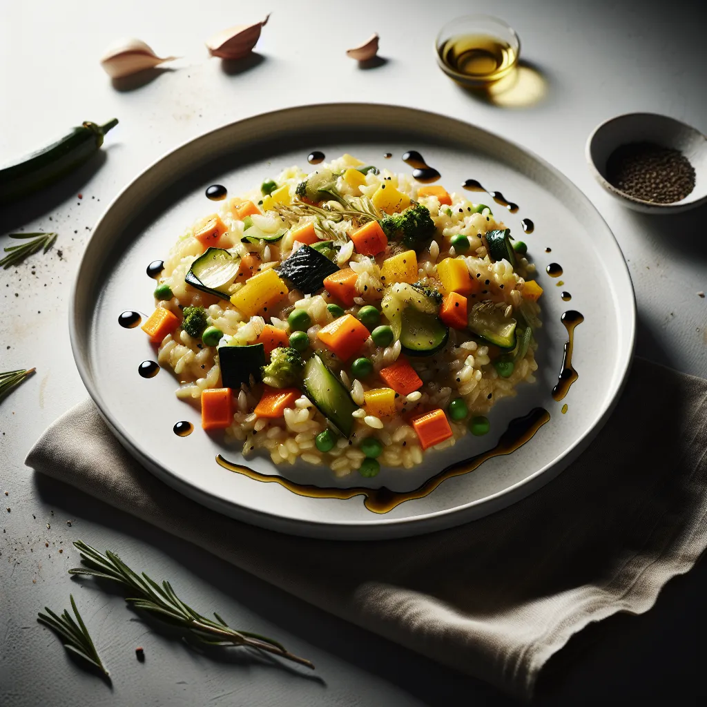 Autumn Vegetable Risotto with Truffle Oil