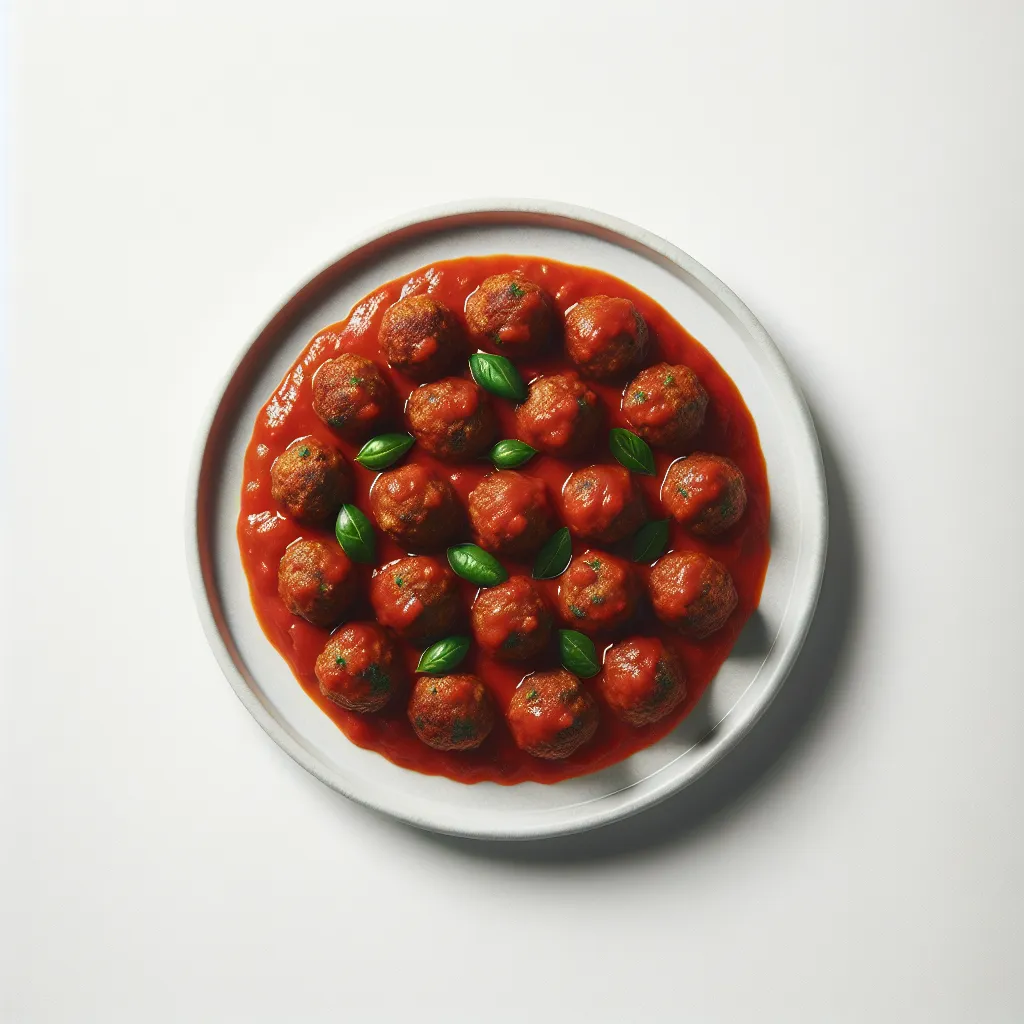 Gourmet Vegetarian Meatballs in Homemade Tomato Sauce