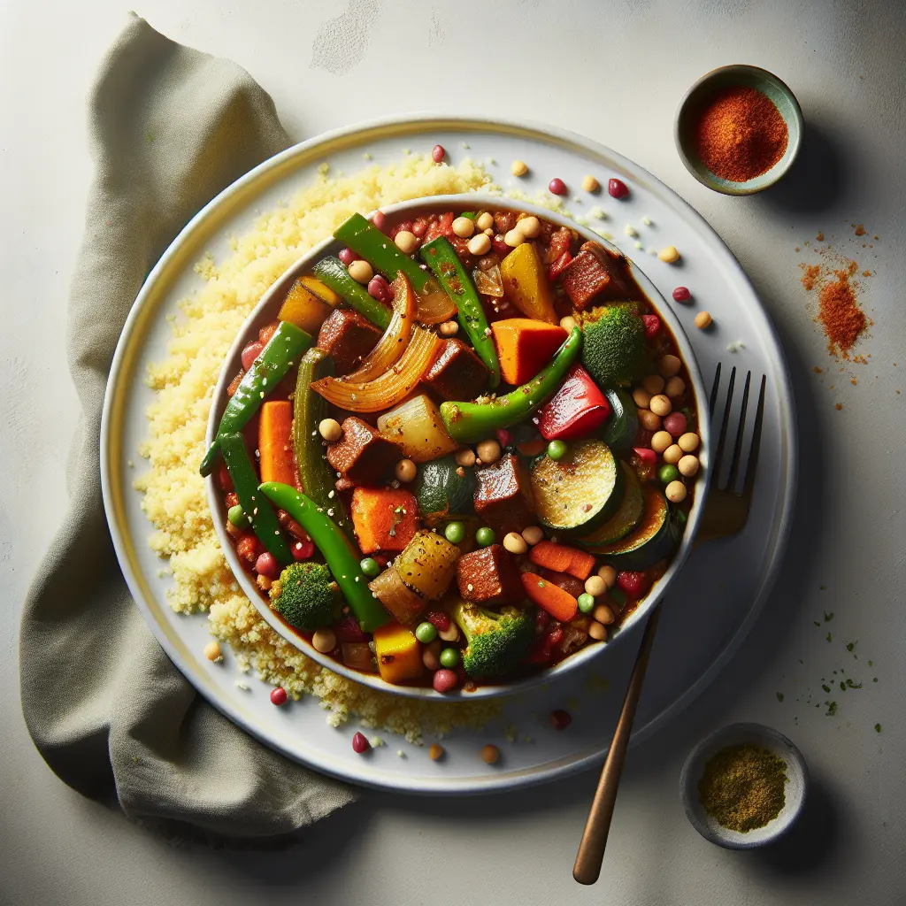 Vegetarian Moroccan Tagine with Couscous