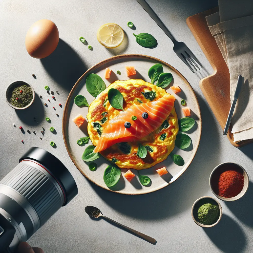 Vegetarian Omelette with Smoked Salmon