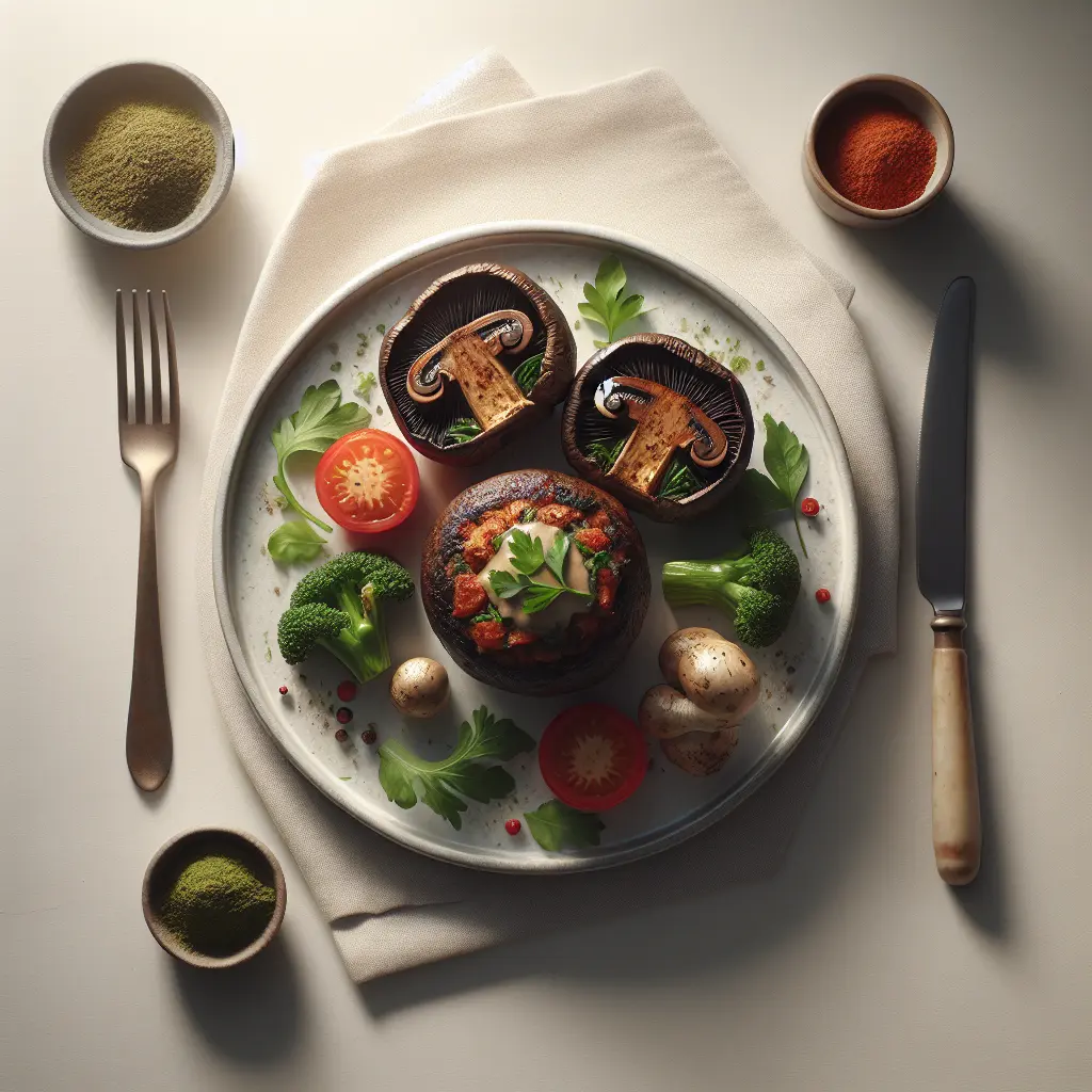 Vegetarian Stuffed Portobello Mushrooms