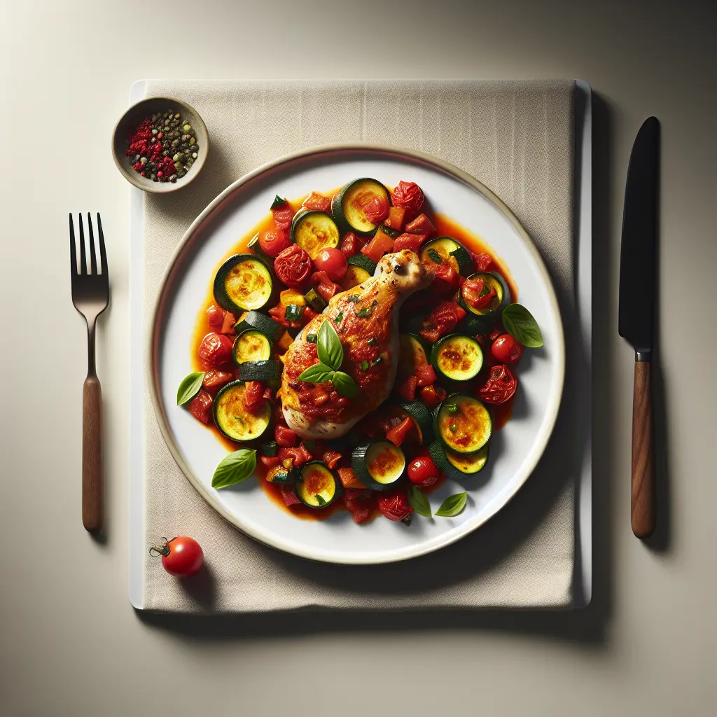Zucchini and Tomato Chicken Cacciatore