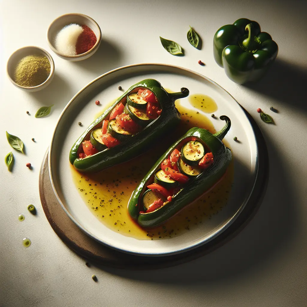 Zucchini and Tomato Stuffed Peppers